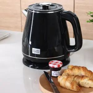 전기 포트 대용량 이중 무선주전자 전기 주전자 스테인리스 블랙 자동 물끓이기 따뜻한 끓는 제품 용품