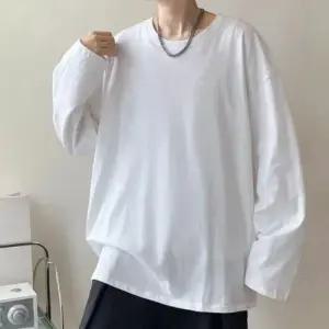 오버핏 무지 긴팔 티셔츠 남자 기본 라운드넥 WFLQ8GA