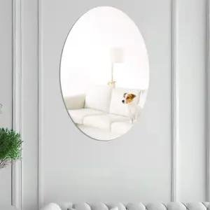 붙이는 무타공 안전 화장대 욕실 현관 벽부착 거울