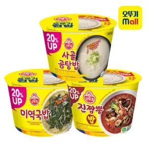 [오뚜기] 컵밥6+6개 골라담기(미역국밥/사골곰탕밥/진짬뽕밥)