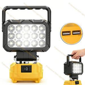 디월트 18V 배터리용 3인치 LED 라이트 휴대용 스포트라이트 무선 야외 작업 낚시용 핸드헬드 비상용 도구