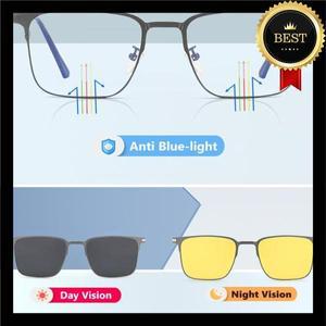 야간 투시 클립 자석 안경 금속 선글라스 블루라이트 편광 3 in 1