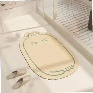 ksr 욕실 고양이 규조토 발매트 매트 40x60 그린