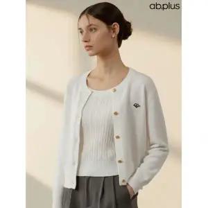 [ab.plus/신상] 꽈배기 반팔 니트 라운드 가디건 세트 (LSZ4MYA1A)