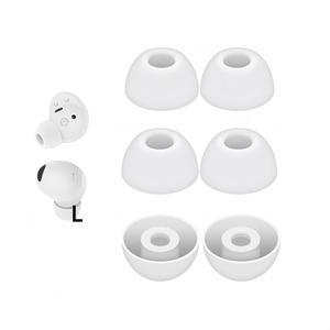 실리콘 미아야 케이스 충전 프로 갤럭시 이어팁 2022 3쌍 워셔블 버즈 SM-R510 버즈 부드러운 화이트 프로 갤럭시 이어팁 2 사이즈 이어버드 2 라지 이어팁 팁 교체용