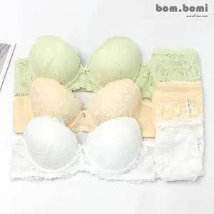 [봄보미] 스위트피 볼륨 레이스 브라팬티 6종세트
