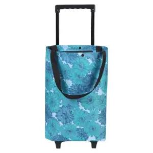 휴대용 접이식 쇼핑 카트 PU 크리스탈 바퀴 쇼핑백 시장바구니 시장카트 손잡이 장바구니/캐리어/시장수레