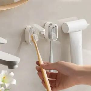 ( )욕실 위생적인 칫솔걸이 커버형 칫솔꽂이 칫솔거치대