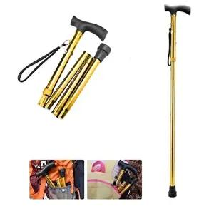 고품질 접이식 4단 논슬립 골드 지팡이 휠체어 지팡이 요실금팬티 목욕의자 복지용구 노인지팡이 WFHW1TV