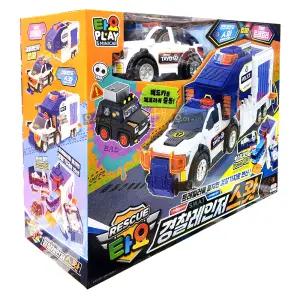 타요 SWAT 경찰레인저 스왓 배드카 트레일러 합체 변신 장난감