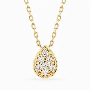 [모아르]14K 스텔라 물방울 큐빅 목걸이