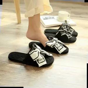 거실실내화 여성 리본 거실화 슬리퍼 사무실 층간소음 실내화