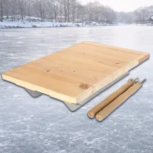 HK 국내제작 원목 전통 얼음썰매 / 겨울놀이 전통놀이 얼음판 빙판 썰매