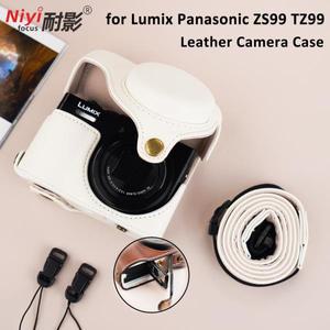 파나소닉 루믹스 DC-ZS99 DC TZ99 카메라 케이스 레트로 가방 가죽 보호 커버 배터리 개방형 하단 파우치