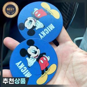 만화 미키 마우스 자동차 컵받침 장식 미끄럼 방지 컵 홀더 플레이스매트 애니메이션 인서트 코스터 패드