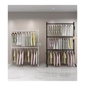 2단 행거 드레스룸 조립식 시스템 수납 옷걸이 철제 100cm 옷장 금색 2층 스탠드