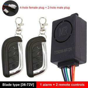 바이크 경보기 자전거 도난방지 스마트 전기 스쿠터 분실 방지 리모컨 감지기 알람 전자 도난 경보 36V 72V 125dB