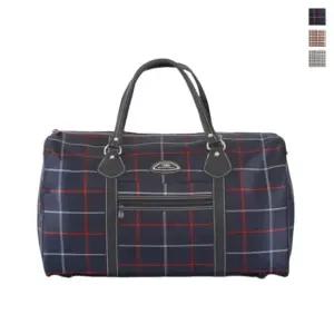 체크 디자인 깔끔한 스타일 패션 보스턴백 여행용가방 더블백 여행용천가방 헬스가방