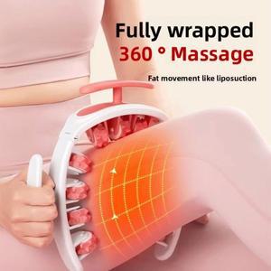 휴대용 마사지 탈부착 가능한 손잡이가 있는 링 다리 마사지기 롤러 디자인 조절 폭 허벅지 종아리 근육 이