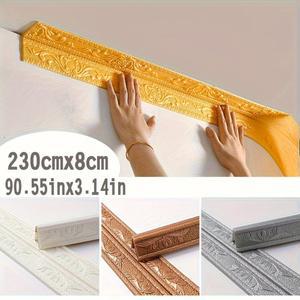 가장자리 스트립 접착 코너 자체 230CM 방수 스티커 걸레받이 허리 접힘 가능 데코 라인