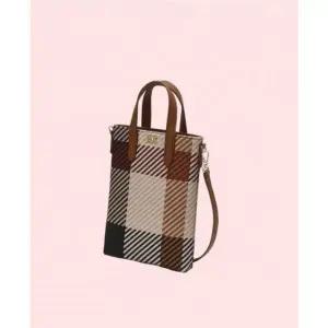 닥스 브라운 하우스체크 패턴 미니크로스백 가방 DCWA5F501J 4518157