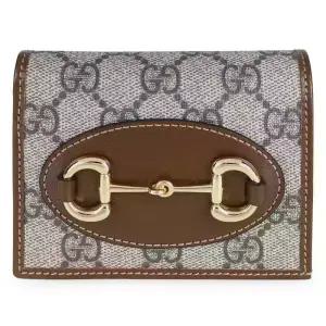 디몬트 구찌 여성 홀스빗 1955 클래식 반지갑(베이지/브라운) 621887 92TCG 8563