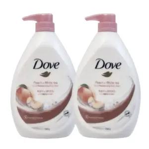 1+1 도브 바디워시 화이트 피치 1L 2개