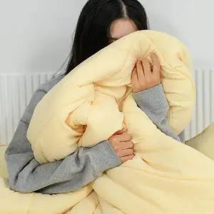 [알티피아]몽글몽글 차렵이불 옐로우 여름 사계절 국산 향균