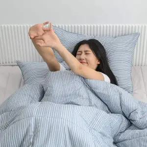 [알티피아]베이직 스트라이프 이불패드세트 SS 그레이 (베이지) 여름 사계절