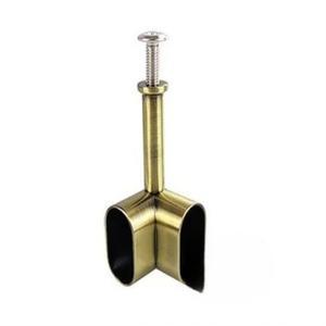 2개 세트 아연 합금 옷장 코너 행거 타원형 봉 지지대 홀더 플랜지 앤티크 브론즈 골드 크롬