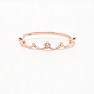 [오팔하우스] 14k 물결 큐빅 반지 OPDJR4734