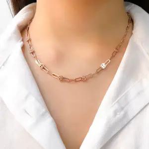 [오팔하우스] 14k 볼드한 H이니셜 클립 체인 목걸이 OPGDN0238