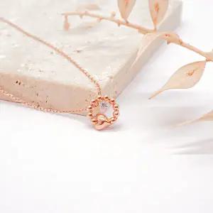 [오팔하우스] 14k 하트 민볼 큐빅 목걸이 OPDLN5874