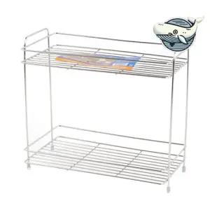 스틸 2단 수납 선반 소형 가정용 정리 선반 2단 스텐레스 스텐 접시수납 그릇수납 다용도