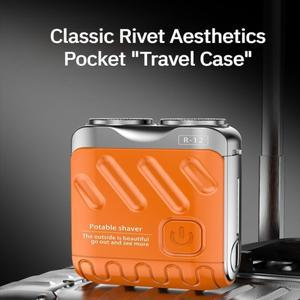 남성용 듀얼 헤드 마그네틱 흡입 전기 면도기 USB 충전 방수 휴대용 미니