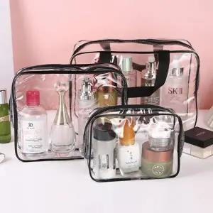 투명 방수 코스메틱 파우치 여행용 비치 화장품 케이스