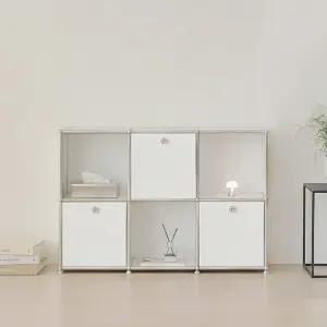 발렌 3X2 미드센츄리 모듈 책장 1200 2단 C3 (3도어)