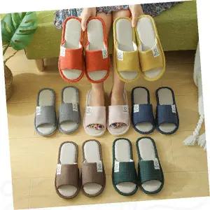 실내 슬리퍼 바닥 충격 흡수 거실 신발 통기성 천연 소재 화장실 사무실 착용