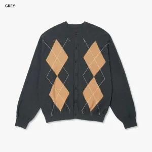 PLAC 남여공용 아가일 스티치 니트 가디건 (PWTI3CDL36U)