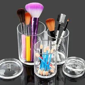 ( )(GTS14997)원통 3칸 아크릴 화장품 정리함(15cm)