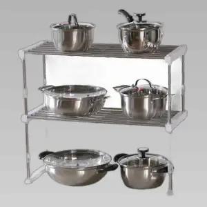 스테인레스 너비 길이 조절 선반 2단