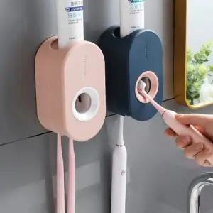 자동 치약 디스펜서 칫솔꽂이 정량압출 칫솔걸이 거치대 치약짜개 칫솔케이스_24330360