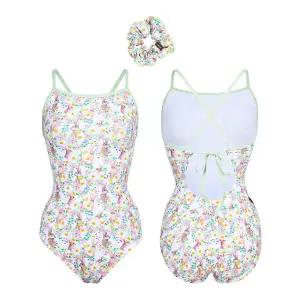 [레노마수영복]여성 실내 래빗 타이백 원피스수영복 스크런치 세트 아이보리 RN-LS2G202-IV