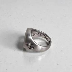 반무광 볼드 써지컬 남자반지 엔틱실버 십자가반지