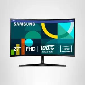 삼성 27인치 에센셜 S3 (S36GD) 시리즈 FHD 1800R 커브드 컴퓨터 모니터 100Hz 게임 모드 어드밴스드