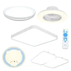 LED 리모컨 조명 모음전 원형 사각 침실 거실 방 등 기구 색상변환 밝기조절