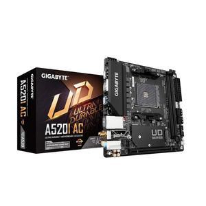Gigabyte A520I AC 마더보드 AMD 인터페이스 AM4 55A GbE 단계 DrMOS PWM 디지털 Plus 와이파이+블루투스 Q-Flash LAN x4 6 디스플레이 PCIe 라이젠 게이밍 3.0 Mini-ITX 인텔 M.2/3 Direct NVMe
