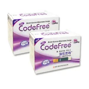 SD코드프리 SD 바이오센서 코드프리 혈당 측정 검사지 100매 당뇨 시험지 당 체크지 측정지 스트립