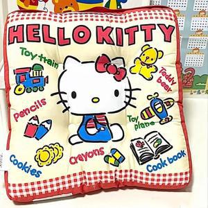 푹신한 키티 방석 식탁 업그레이드된 두께 만화 라탄 의자 한교동 허리받침 휴대용 계단