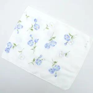 테누구이 가제수건 세면타올 (양귀비) (블루) 12장출산준비 선물 기념 손수건 얇은 일제 답례품 예쁜 단체